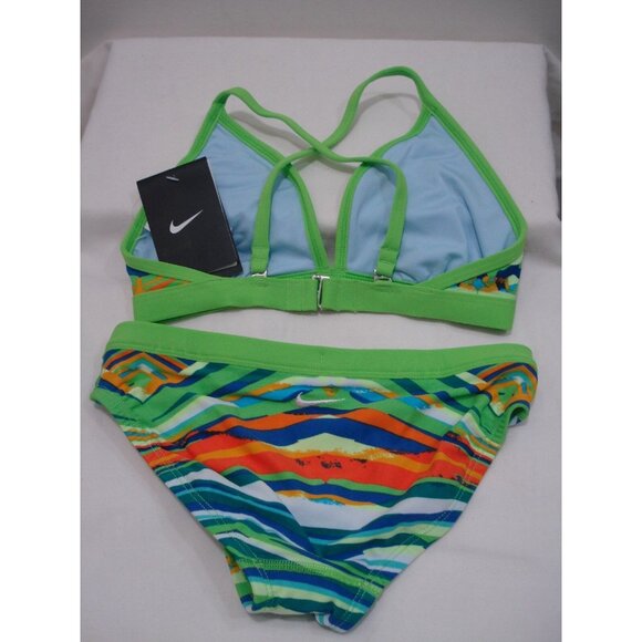 Nike Rio Geo Convertible Halter Two Piece Girls Size 24/GRL8 New - Picture 5 of 12